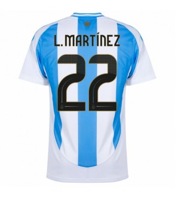 Argentina Lautaro Martinez #22 Replika Hjemmebanetrøje Copa America 2024 Kortærmet